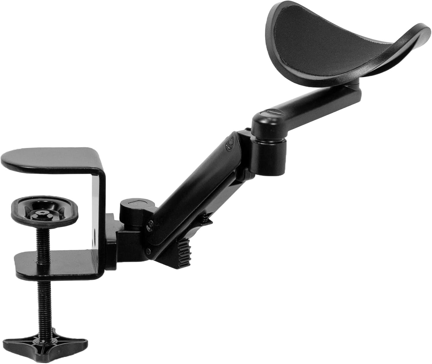 Support d’Avant-Bras Réglable à Fixation Bureau – Repose-Coude Rotatif avec Plateforme d’Extension de Table, Confort Ergonomique pour Travail et Gaming